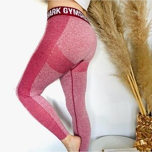 Gymshark Two-Tone Red Leggings